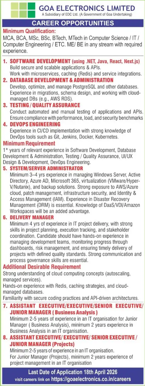 Advertisement Career Opportunities