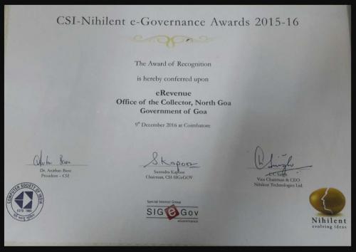 CSI Nihilent for e-Revenue 2015-16